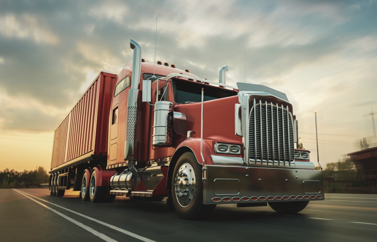 truck-runs-highway-with-speed 1